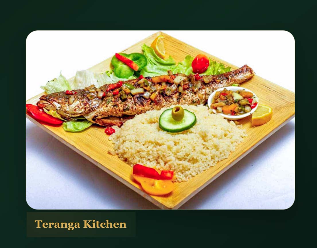 Teranga Kitchen West African meal presentation